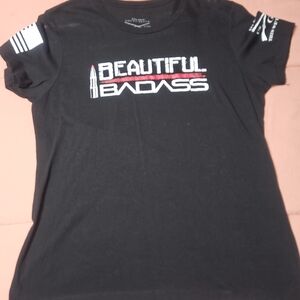Grunt Style Black 'Beautiful Badass' Women's Top